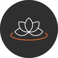 Lotus Blue Filled Icon vector