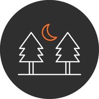 Pine tree Blue Filled Icon vector