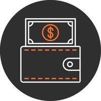 Wallet Blue Filled Icon vector