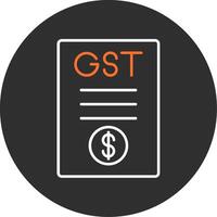 gst azul lleno icono vector