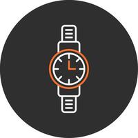 Wristwatch Blue Filled Icon vector