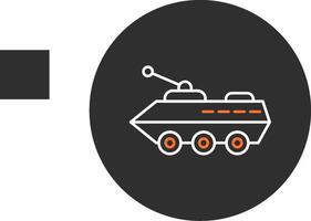 Armored Vehicle Blue Filled Icon vector