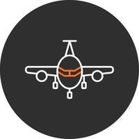 Airplane Blue Filled Icon vector