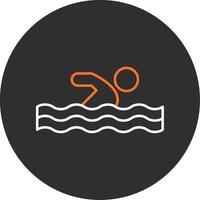 Swimming Blue Filled Icon vector