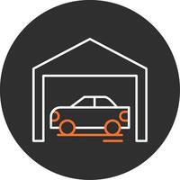 Garage Blue Filled Icon vector