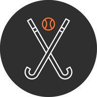 hockey azul lleno icono vector