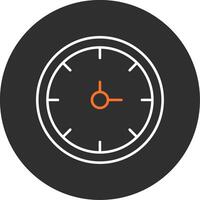 reloj azul lleno icono vector