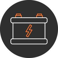 Car Battery Blue Filled Icon vector