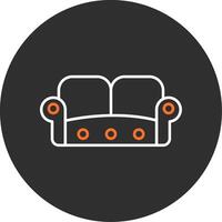 Sofa Blue Filled Icon vector