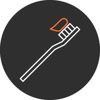 Toothbrush Blue Filled Icon vector