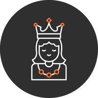 Princess Blue Filled Icon vector
