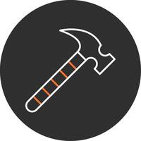 Hammer Blue Filled Icon vector