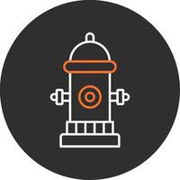 Fire Hydrant Blue Filled Icon vector