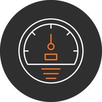 Speedometer Blue Filled Icon vector