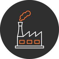 Power Plant Blue Filled Icon vector