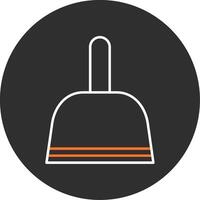 Dustpan Blue Filled Icon vector
