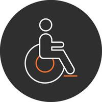 Disabled Blue Filled Icon vector