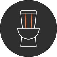 Toilet Blue Filled Icon vector