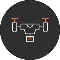 Drone Blue Filled Icon vector