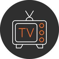 Tv Blue Filled Icon vector