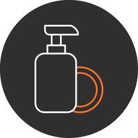 Dish Soap Blue Filled Icon vector