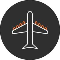 Airplane Blue Filled Icon vector