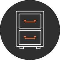 Filling Cabinet Blue Filled Icon vector