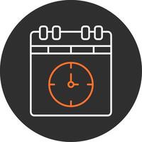 Deadline Blue Filled Icon vector