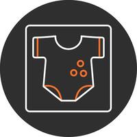 Baby Clothes Blue Filled Icon vector