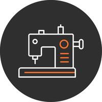 Sewing Machine Blue Filled Icon vector