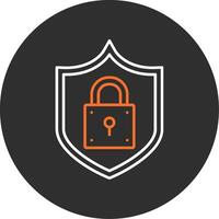 Lock Blue Filled Icon vector