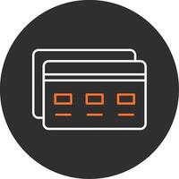 Bank Card Blue Filled Icon vector