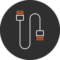 Cable Blue Filled Icon vector