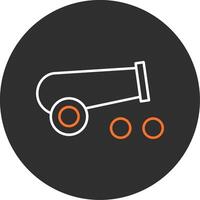 Cannon Blue Filled Icon vector