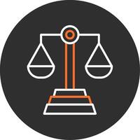 Law Blue Filled Icon vector