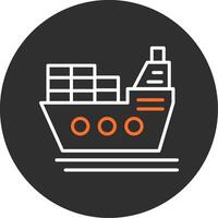 Ship Blue Filled Icon vector