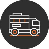 Land Transportation Blue Filled Icon vector