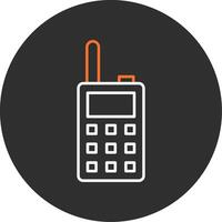 Walkie Talkie Blue Filled Icon vector