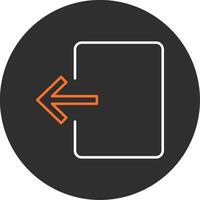 Exit Door Blue Filled Icon vector