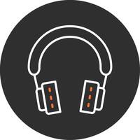 Headphones Blue Filled Icon vector