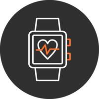 Smart Watch Blue Filled Icon vector