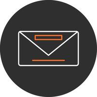 Envelope Blue Filled Icon vector