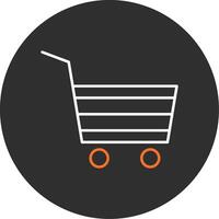 Trolley Blue Filled Icon vector