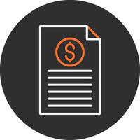 Invoice Blue Filled Icon vector