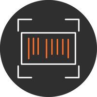 Barcode Blue Filled Icon vector