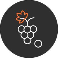 Grapes Blue Filled Icon vector