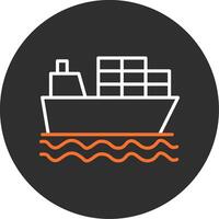 Shipment Blue Filled Icon vector