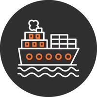 Shipping Blue Filled Icon vector