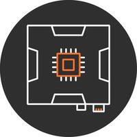 Motherboard Blue Filled Icon vector