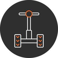 Segway Blue Filled Icon vector